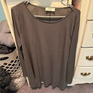 Zenana Outfitters Charcoal Long Sleeve Tee
